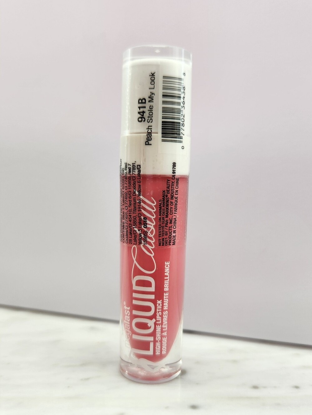 wet n wild MegaLast Liquid Catsuit High-Shine Lipstick Peach Stole My Look #941B